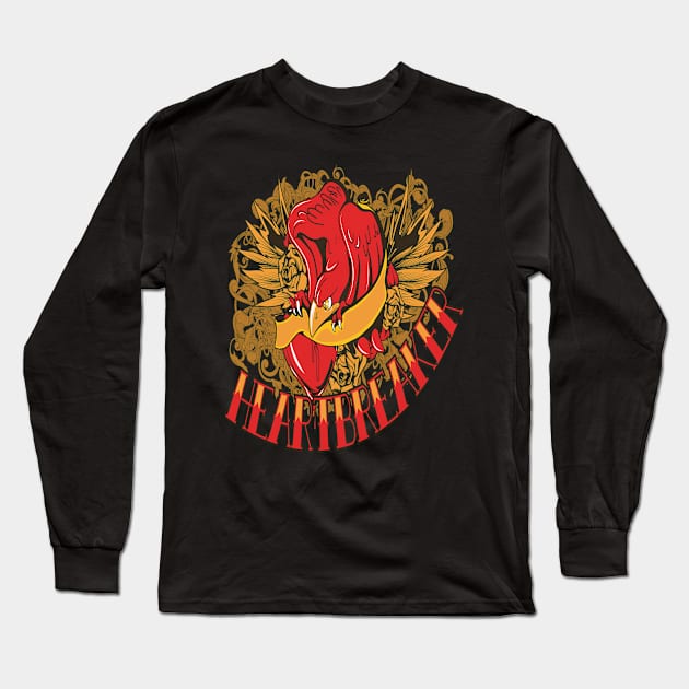 Tattoo Illustration Bird Of Prey Eagle Long Sleeve T-Shirt by Foxxy Merch